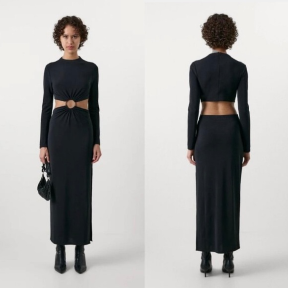NWT x Cult Gaia Black Cut Out Maxi Dress - Picture 3 of 11